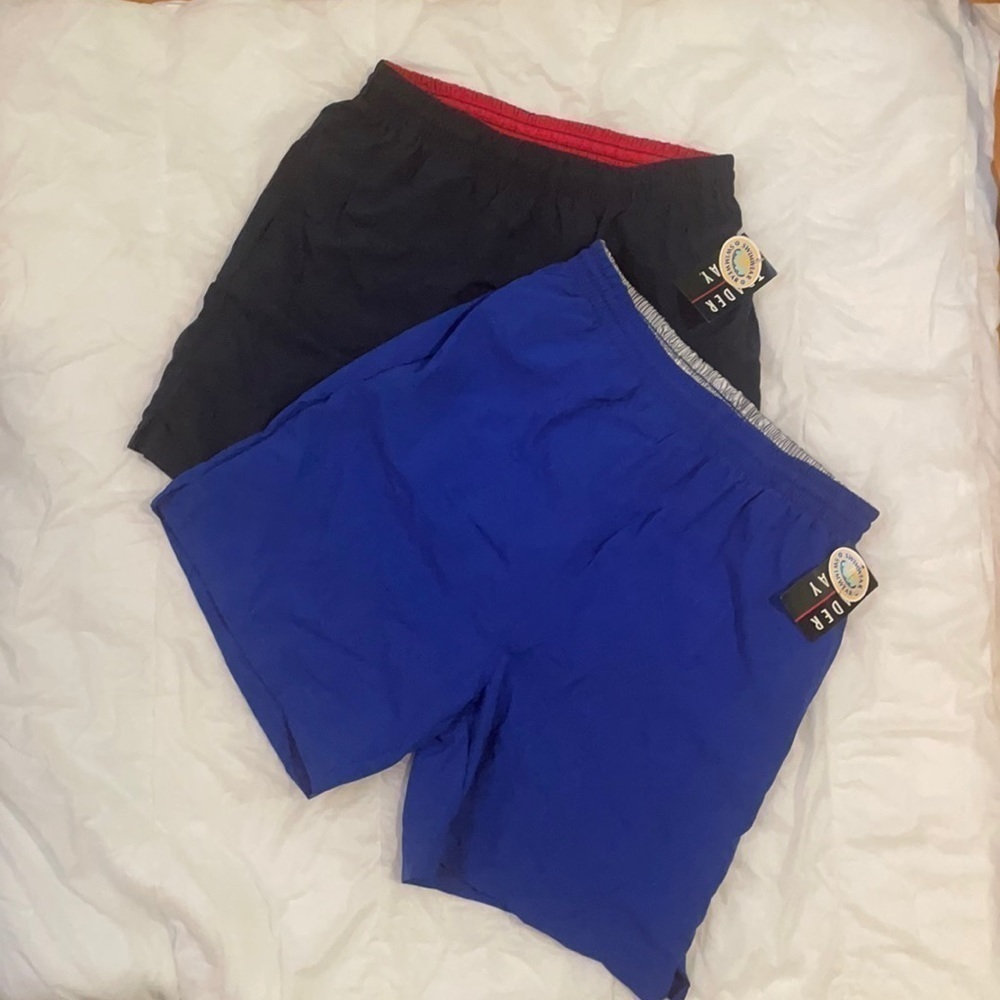 new Lot of two Vintage Men's swim trunks suit New NWT Trader Bay M